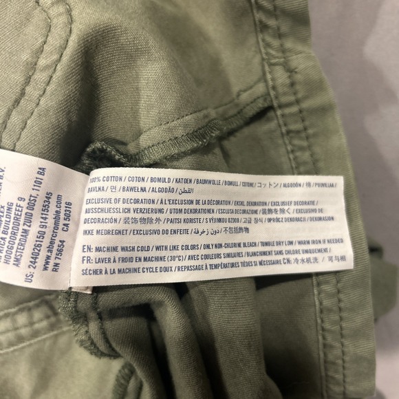 Abercrombie & Fitch Kids Girls XL 16 Army Green Utility Field Jacket - Picture 9 of 14